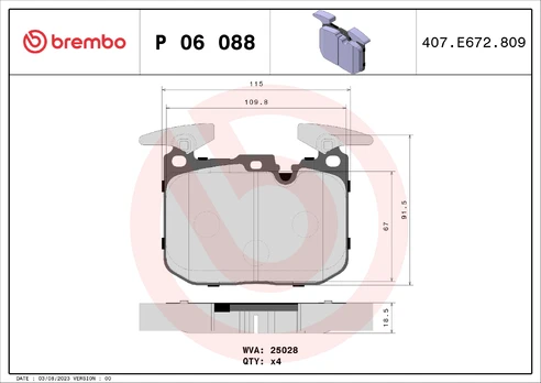 Brake pads - tuning Xtra P 06 088X front