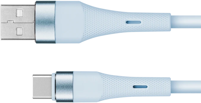 Kabelis USB - USB typu C 1 m silikonowy mėlyna Kruger & Matz Basic