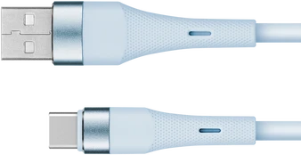 Kabelis USB - USB typu C 1 m silikonowy mėlyna Kruger & Matz Basic kaina