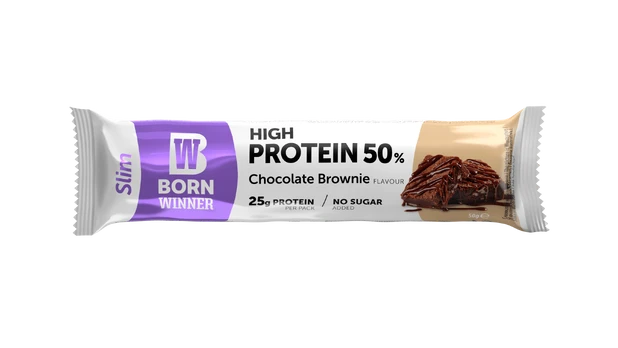 BW Slim bar Chocolate Brownie 50 gr 50% baltymų