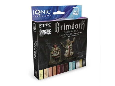 IONIC akrilinių dažų rinkinys Grimdark Essentials Vol. 1 miniatiūroms 0471