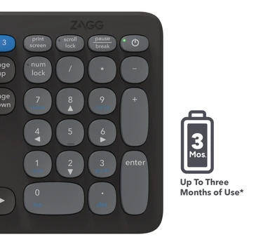 ZAGG Pro Klaviatūra 17, Full-size (100%), Bluetooth, QWERTY, Juodas