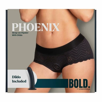 BOLD. PHOENIX Hipster Harness with Silicone Attachment, Size M