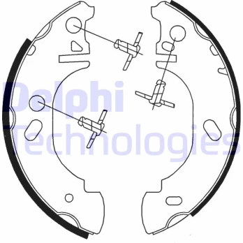Stabdžių trinkelių komplektas DELPHI LS1700