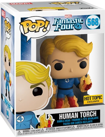 Exclusive Funko Pop Marvel Human Torch Figurėlė