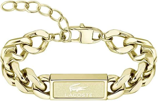 Lacoste Solid auksinis-plated bracelet for men Backhand 2040440