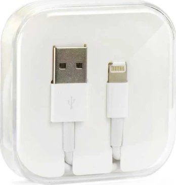 Oem Cable USB iPhone Lightning 8-pin HD4 1 metro baltas BOX