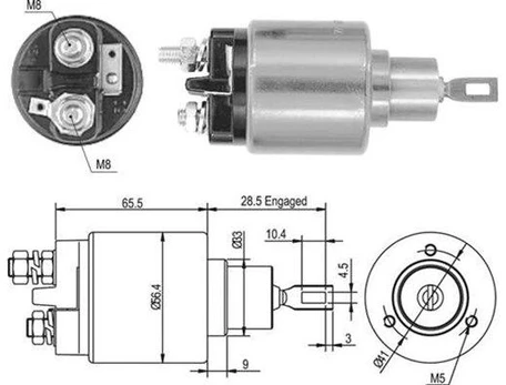 Solenoidinis jungiklis, starteris MAGNETI MARELLI 940113050435