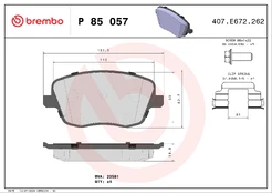 Brake pads - tuning Xtra P 85 057X front kaina