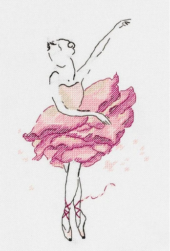 Cross stitch kit PANNA "Ballerina. Rose" PC-7072