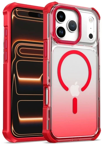 Dėklas Beline MagRing do iPhone 18 Pro Max raudona