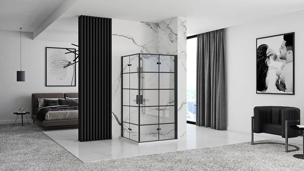 Rea Molier Black Double 90x100 dušo kabina