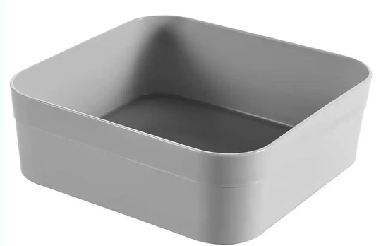 ORGANIZER SQUARE 15X15X5CM GREY