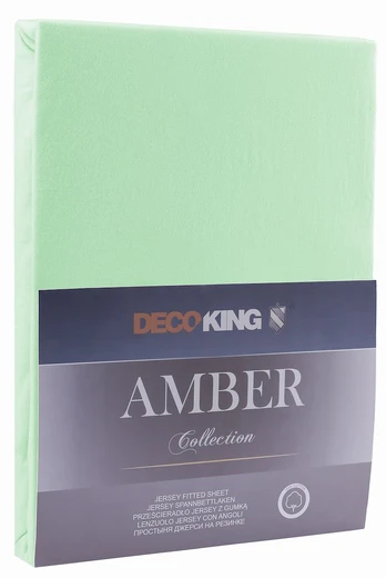 Jersey paklodė su guma Decoking AMBER Mint, 180x200 cm