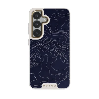 Drifting Shores - Line Art Samsung Galaxy S25 Case, Elite Light (Magnetic) / Gold