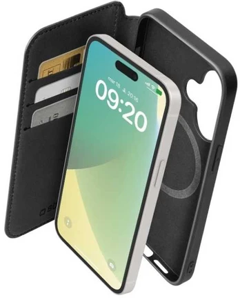 SBS Book Wallet MagSafe iPhone 16 juodas