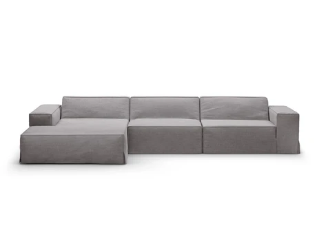 Modular Left Corner Sofa, "Jodie", 4 Seats, 284x166x70, Warm grey