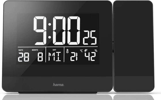 Hama projection alarm clock Plus Charge black