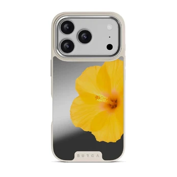 Hibiscus - iPhone 17 Pro Case, Elite Mirror Light (MagSafe) / Silver
