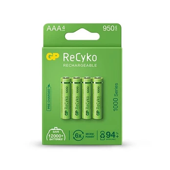 Įkraunamos baterijos GP ReCyko NiMH AAA 950 mAh EB4
