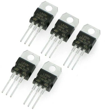 Linijinis įtampos reguliatorius LDO 3.3V LD1117A - THT TO220 - 5 vnt