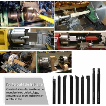 Tekinimo įrankių rinkinys CNC, 10 mm, 9 vnt.