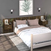 Prie sienos montuojamos naktinės spintelės, 2vnt., ąžuolo kaina