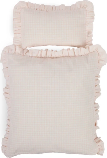 Smallstuff - Doll bedding, rose gingham (73040-04)