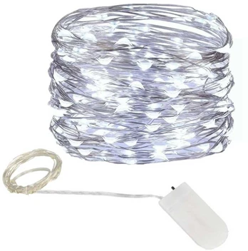 Girlianda 20 LED, šalta balta