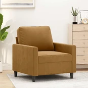 Sofa Krėslas, rudos spalvos, 60cm, aksomas kaina