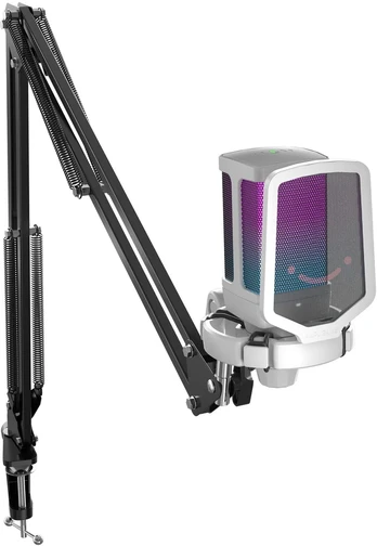 Mikrofonas Fifine AFCFC USB studijinis kondensatorinis mikrofonas, baltas