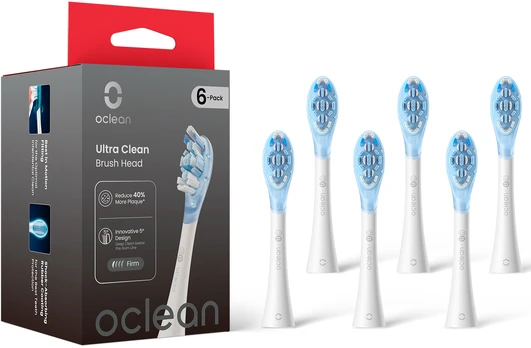 Oclean Ultra Clean harjaspäät, 6 kpl, valkoinen