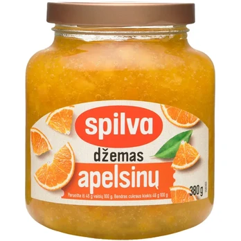 Apelsinų džemas SPILVA, 380 g