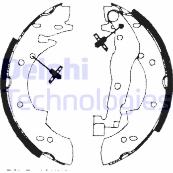 DELPHI LS1690 Brake shoe set