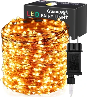 Led Švieselių Girlianda 100m 1000 Led Šiltai Balta, Lauko/vidaus