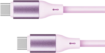 Kabelis USB typu C - USB typu C 1 m silikonowy rožinė Kruger & Matz Basic kaina