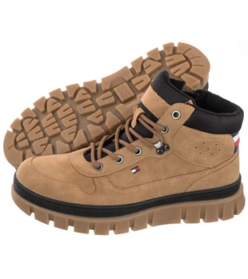 Tommy Hilfiger Lace-Up Bootie Camel T3B5-32517-1441 524 (TH511-a) batai