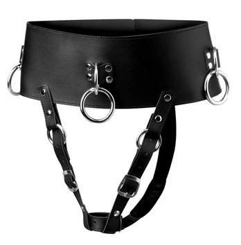 XR Brands Forced Wand Holder Belt - Adjustable Harness System Juodas