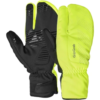 GripGrab Ride Windproof Deep Winter Lobster pirštinės | Yellow Hi-Vis, L