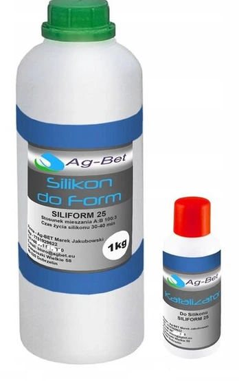 Formavimo silikonas, profesionalus 1 kg liejinių, štukų formoms