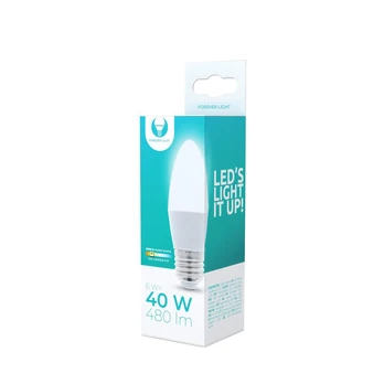 TelForceone LED lemputė E27 C37 6W 3000K 480lm Forever Light
