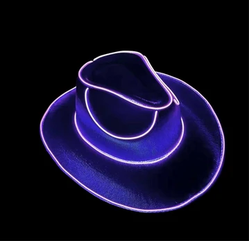 Šviečianti skrybėlė - violetinė