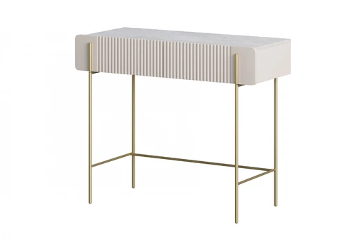Dressing Table Malmi - Cashmere / Crema Bianca / Gold Legs