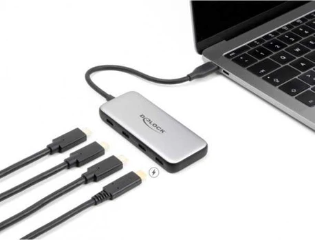 HUB USB Delock DeLOCK USB 10 Gbps USB Type-C Hub with 4 x USB Type-C, USB hub (pilkas)
