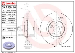 Stabdžių diskas BREMBO 09.B269.11 kaina