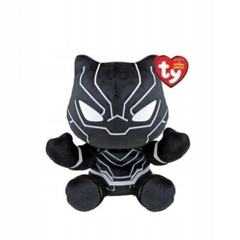 Juodas Pantera Beanie Babies pliušinis žaislas, 15 cm