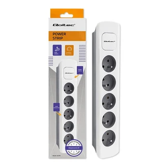 QOLTEC 50296 Power strip 5 sockets 1.8m