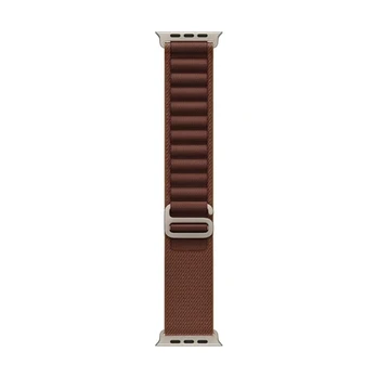 Apple Watch 49mm Burgundy Alpine Loop - Medium - Natural Titanium Finish - MK7E4ZM/A