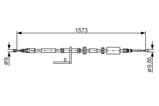 Trosas, stovėjimo stabdys BOSCH 1 987 482 313