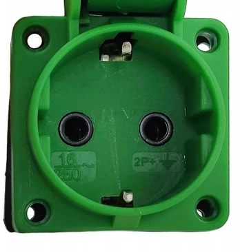 Tp Electric 16a 250v Ip54 Schuko tipo F žalias lizdas 0589